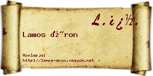 Lamos Áron névjegykártya