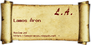Lamos Áron névjegykártya